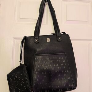 Brooklyn Industries Black Tote with Geometric Design